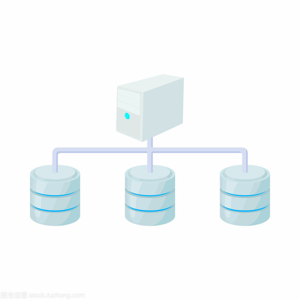 計算機網絡數據庫圖標 卡通風格下的數據庫與網絡服務設計